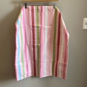 Pottery Barn Kids Emerson Stripe Hamper Liner NWT 100% Cotton Pink Nursery